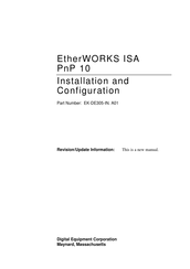 Digital Equipment EtherWORKS ISA PnP 10 Installation And Configuration Manual