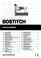 Bostitch TU-216-2330K-E Original Instructions Manual