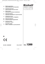 Einhell Royal RVL 1200 Operating Instructions Manual