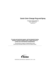 Nordson Quick Color Change Plug and Spray Customer Product Manual