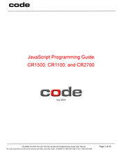 Code CR1500 Programming Manual