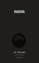 Nagra HD PREAMP Owner's Manual
