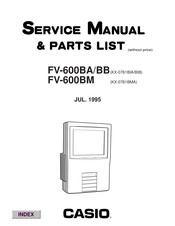 Casio FV-600BA Service Manual & Parts List