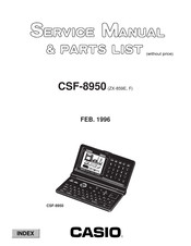 Casio CSF-8950 Service Manual & Parts List