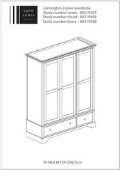 John Lewis Lymington 3 door wardrobe Assembly Manual
