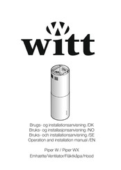 Witt Piper W Operation And Installation Manual