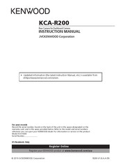 Kenwood KCA-R200 Instruction Manual