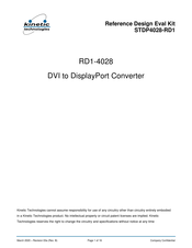 Kinetic Technologies RD1-4028 Manual