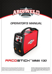 Arcoweld Arcostick MMA 130 Operation Manual