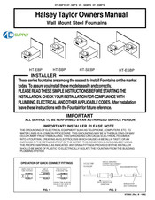 Halsey Taylor HT-EBP E Series Owner's Manual