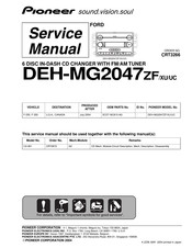 Pioneer DEH-MG2047ZF Service Manual