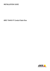 Axis T94H01P Installation Manual