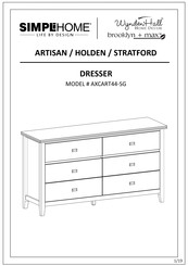 Simpli Home WyndenHall Brooklyn + max ARTISAN AXCART44-SG Assembly Manual
