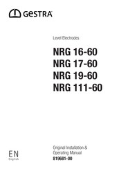 GESTRA NRG 111-60 Installation & Operating Manual