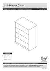 Jd Williams Taylor 3+2 Drawer Chest Assembly Instructions Manual