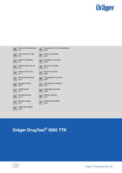 Drager DrugTest 5000 TTK Instructions For Use Manual