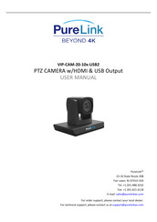 PureLink VIP-CAM-20-10x-USB2 User Manual