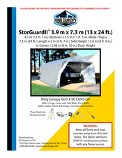 KING CANOPY StorGuardII SG1324S-GV Instructions Manual