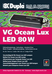 Dupla MARIN VG Ocean Lux LED Instructions Manual