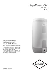 Eco-King Saga Xpress - SX 200 - 3 + 3 kW Installation Manual