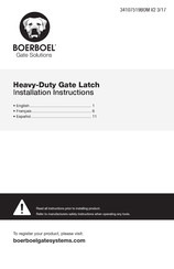 BOERBOEL Heavy-Duty Gate Latch Installation Instructions Manual