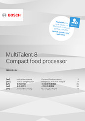 Bosch MultiTalent 8 MC812 G Series Instruction Manual