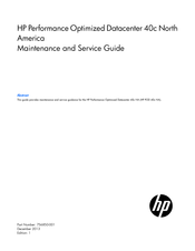HP Performance Optimized Datacenter 40c North America Maintenance And Service Manual