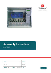 Triax CSE 816 Assembly Instruction Manual