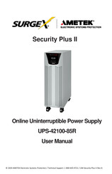 Ametek SURGEX Security Plus II UPS-42100-85R User Manual