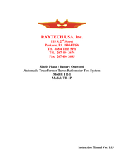 Raytech TR-1 Instruction Manual