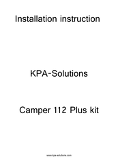 KPA-Solutions Camper 112 Plus Installation Instruction
