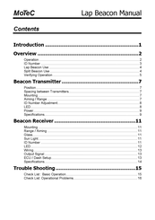 Motec Lap Beacon Manual