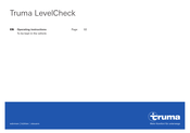 Truma LevelCheck Operating Instructions