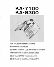 Brother KA-7100 Manual
