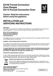 Falcon E2112 Installation And Servicing Instructions