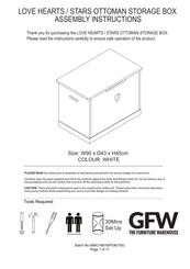GFW STARS OTTOMAN Assembly Instructions Manual