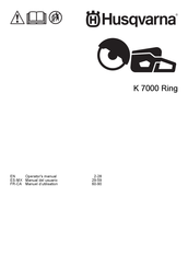 Husqvarna K 7000 Ring Operator's Manual