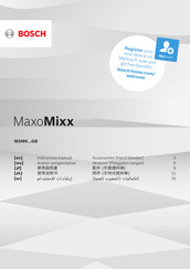 Bosch MaxoMixx MSM8 GB Series Instruction Manual