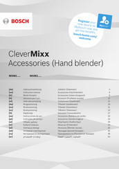 Bosch CleverMixx MSM1 Series Instruction Manual