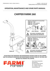 Farmi Forest FARMI 260 Operation, Maintenance And Spare Parts Manual