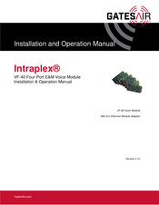 GatesAir Intraplex MA-311 Installation & Operation Manual