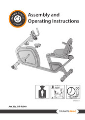 Darwin Fitness RB40 Assembly And Operating Instructions Manual