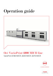 Canon Oce VarioPrint 6180 MICR Operation Manual