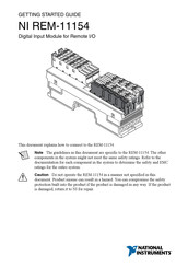 National Instruments REM-11154 Getting Started Manual
