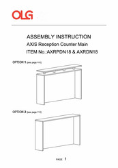 Olg AXIS AXRPDN18 Assembly Instruction Manual