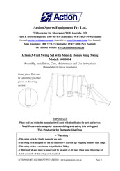 Action Sports S000084 Assembly, Installation, Care, Maintenance, And Use Instructions