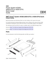 IBM Power AC922 8335-GTH Quick Install Manual