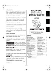 Honda iGX700 Owner's Manual