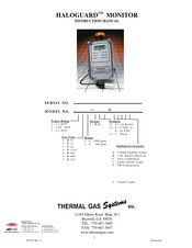 Thermal Gas Systems HALOGUARD MONITOR Instruction Manual