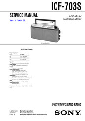 Sony ICF-703S Service Manual